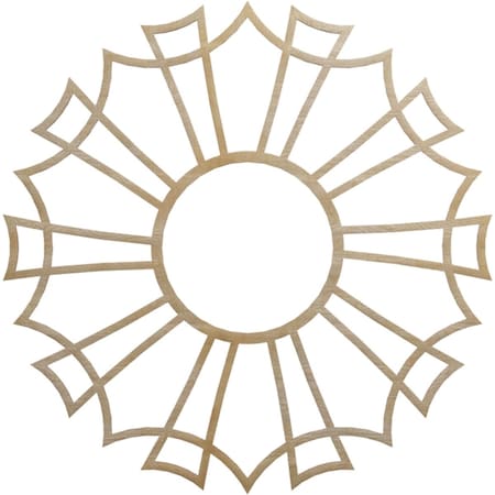 Ekena Millwork Augustus Wood Fretwork Pierced Ceiling Medallion, Hickory, 34"OD x 12"ID x 1/4"T CMWP34X34X0250AUHI